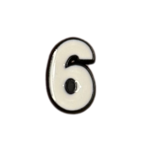 ملصق حديد رقم 6 (ستة)