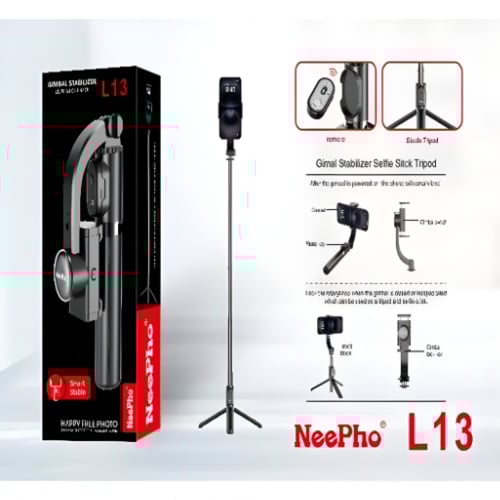 عصا تصوير مع مثبت جيمبال وترايبود NeePho L13 – تصو...