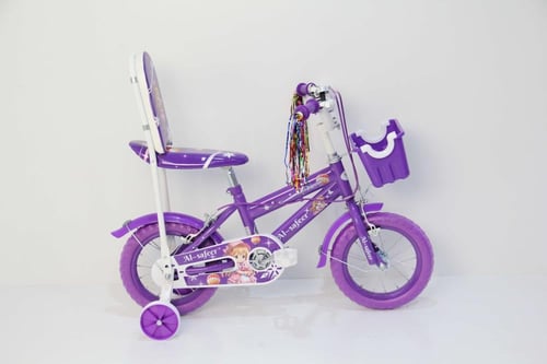 سيكل بناتي مقاس 12 إنش للبنات – دراجة وردية بتصميم...