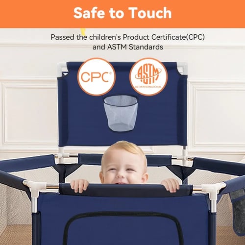 محبس أطفال قابلة للطي مع سلة كرة سلة – مساحة آمنة...