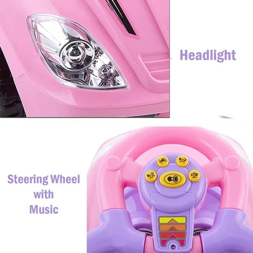 عربة اطفال فاخرة مع موسيقي من السفير - زهري