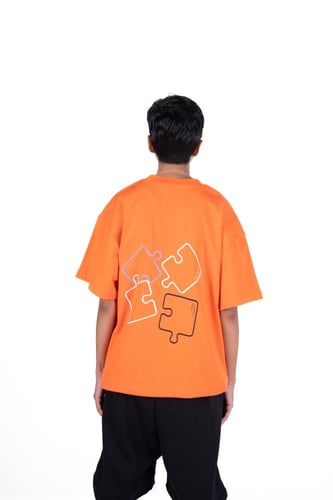 تيشيرت للجنسين - برتقالي