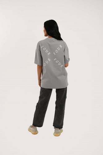 تيشيرت فور للجنسين - رمادي