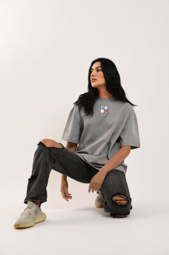 تيشيرت فور للجنسين - رمادي