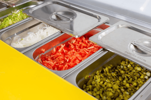 براد سلطات توب كاونتر ستيل 5 احواض- صيني