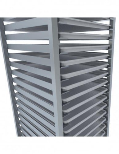 حامل صواني الطعام مصنوع من الفولاذ المقاوم للصدأ ح...