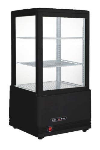 ثلاجة عرض عمودية مع 2 رف - 58 لتر من فورتيك - أسود