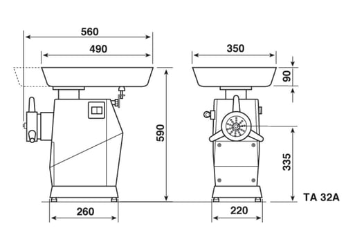 فرامه لحم ستيل TA 32V - إيطالي