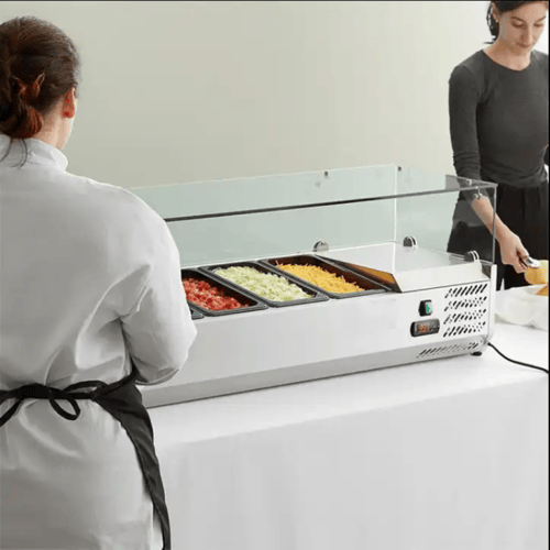 براد سلطات توب كاونتر ستيل 6 احواض- صيني