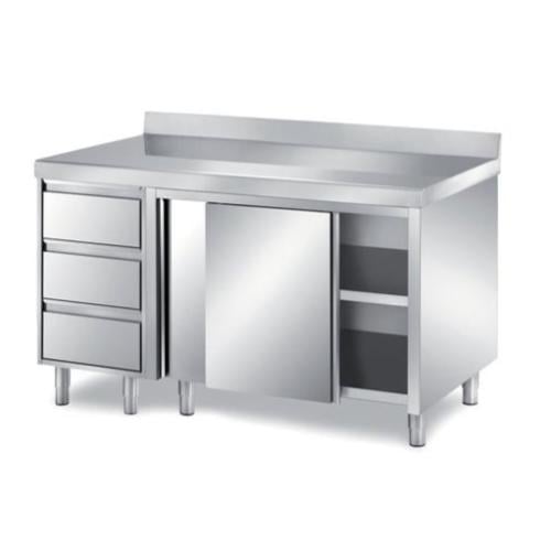 خزانة ارضيه من الفولاذ المقاوم للصدأ -ابواب سحاب -