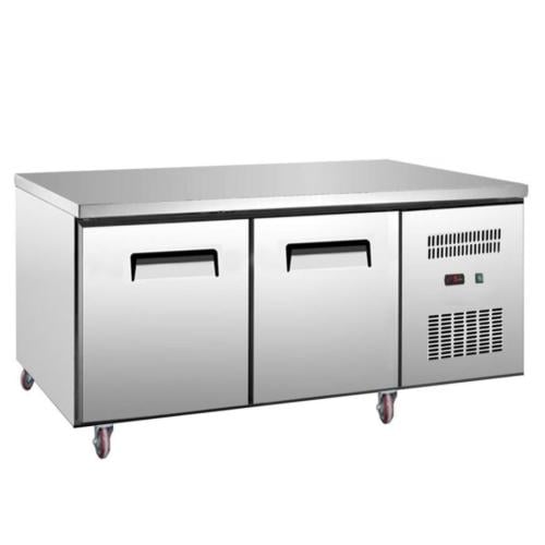 ثلاجة تحت الطاوله 2 باب استيل كامل - 150 سم