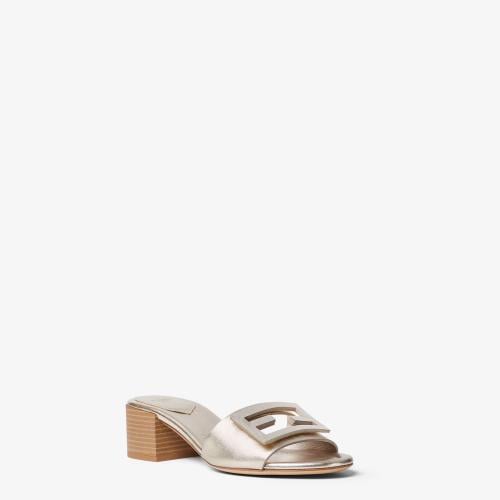 كعب فندي fendi-لون فضي