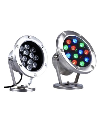 كشاف قاعدة 12w/ 12v ملون مع اصفر مع ريموت كنترول