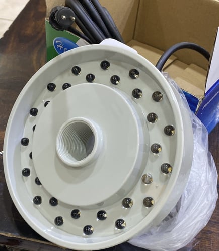 كشاف مجوف اصفر واحد بوصة مع محول مدمج 10.5 وات