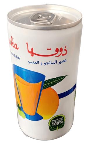 عصير ذوقها نكهة المانجو والعنب