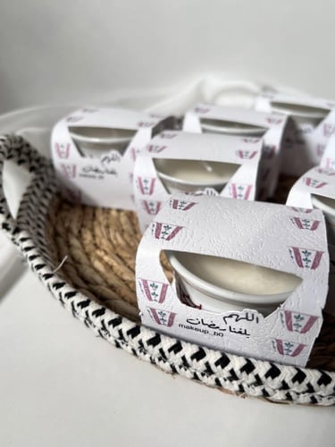 شمعة فنجان القهوه مع ثيم تصميم حسب الطلب