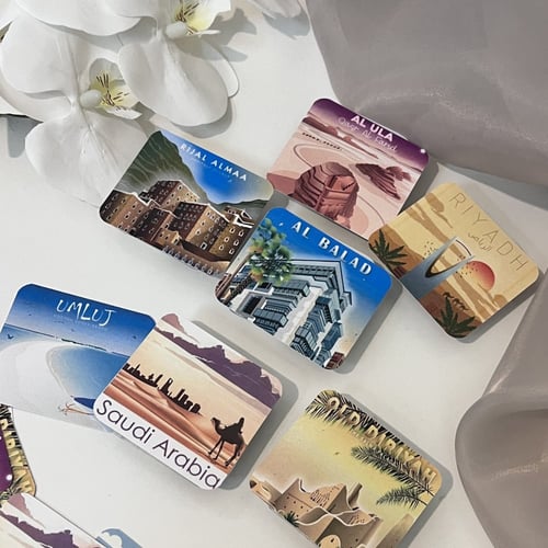 باقة توزيعات ثيم مدن المملكة مع كسرة عود