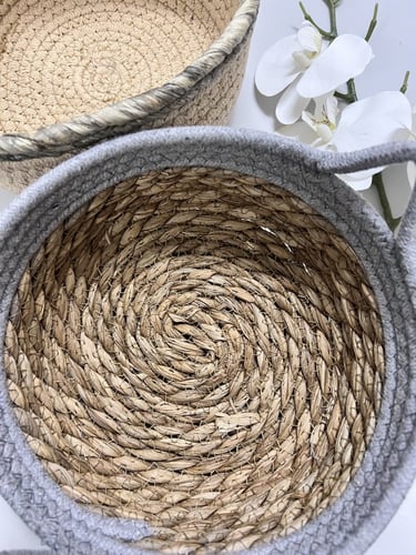 سلة خوص بيج