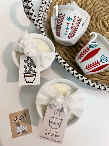 شمعة فنجان القهوه بثيم القهوه السعودية