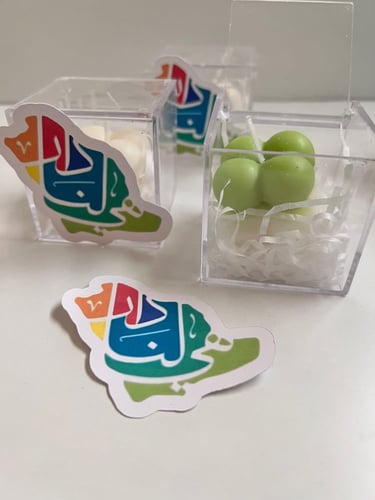 شمع مع ثيم اليوم الوطني