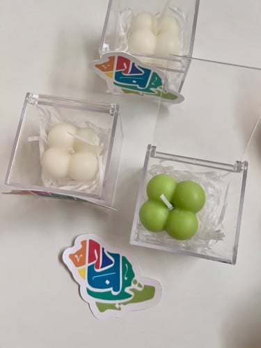 شمع مع ثيم اليوم الوطني