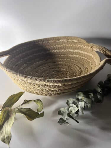 سلة خوص بيج