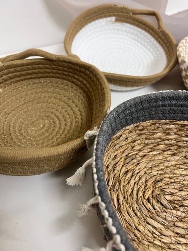 سلة خوص بيج