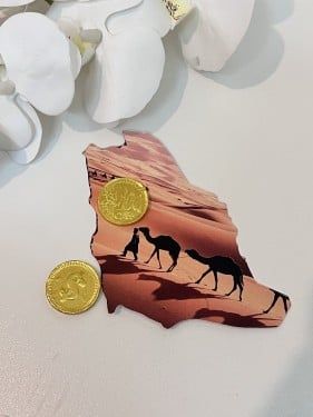 توزيعات شوكلاته ذهبية مع ثيم خريطة