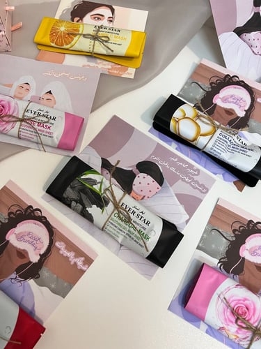 توزيعات ثيم مع ماسك الوجه