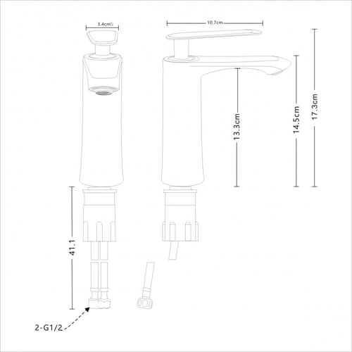 خلاط قصير VERAGO - كروم