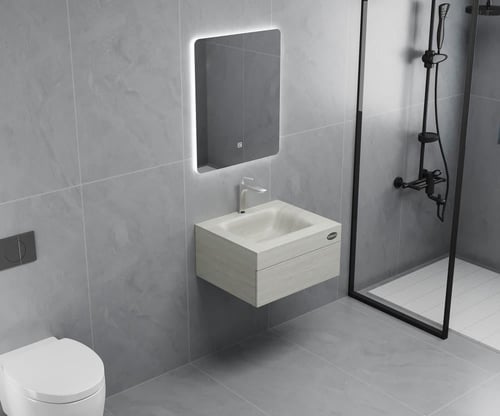 مغسلة بورسلان 60 - 80 سم ليزر - بيج