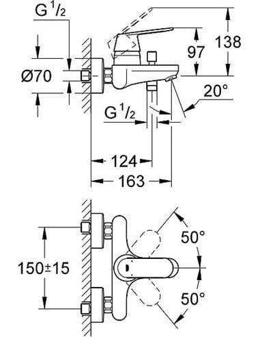 خلاط دش ( GROHE ) Eurocosmo