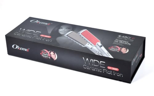 مكواه تمليس الشعر سيراميك عريض من اوكيما-OK2037