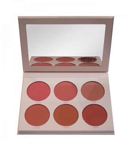 باليت بلاشر نيود شيك مكون من 6 الوان من ميك اوفر22...