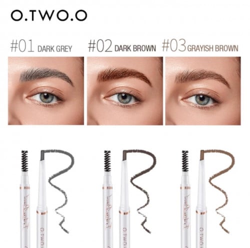 قلم حواجب مع فرشة من او تو او O.Two.O