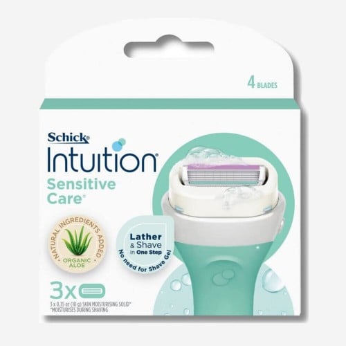 أمواس إعادة التعبئة بالصبار من Schick Intuition -...