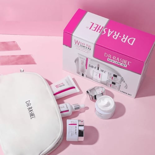 مجموعة تبييض البشرة والبقع الداكنة مع حقيبة من دكت...