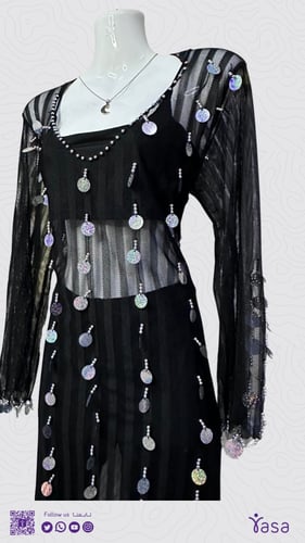 بدلة ياليدا للرقص الشرقي ، اللون اسود و فضي ، مقاس...
