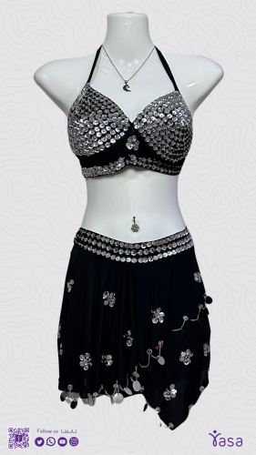 بدلة يلينا للرقص الشرقي ، اللون احمر او اسود من قط...