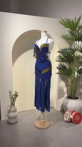 بدلة للرقص الشرقي ، اللون ذهبي ، مقاس واحد