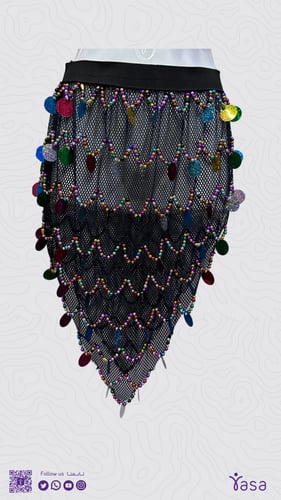 بدلة يوستينا للرقص الشرقي ، اللون اسود من قطعتين ،...