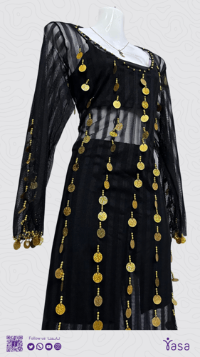 بدلة ياليدا للرقص الشرقي ، اللون اسود و فضي ، مقاس...