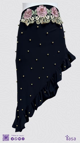 بدلة يولا للرقص الشرقي ، اللون أسود مقاس واحد