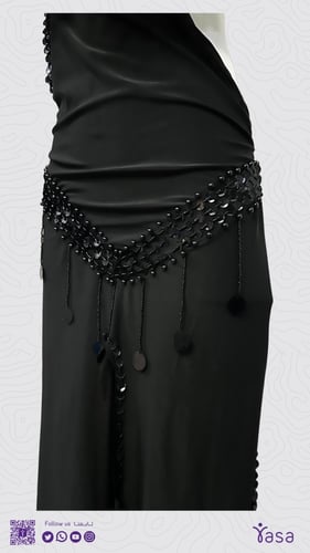 بدلة يولاند للرقص الشرقي ،اللون اسود من قطعة واحدة...