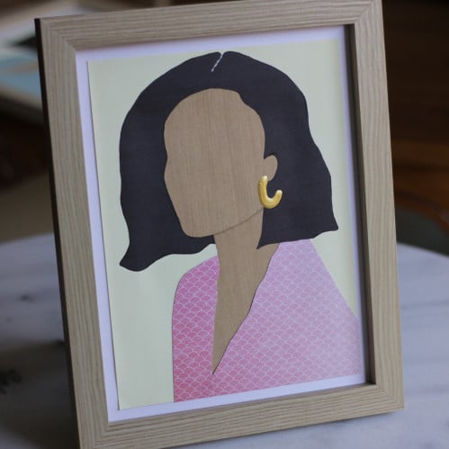 رسمه يدويه باطار خشبي قياس(8*10انش) (20,5*25,5سم)