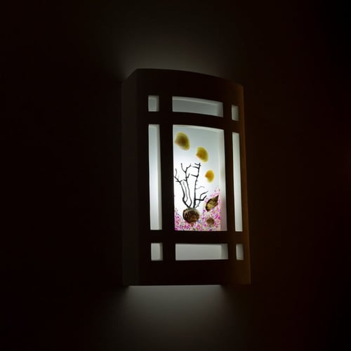 انارة جدارية مودرن جبس برسوم على شكل زهور