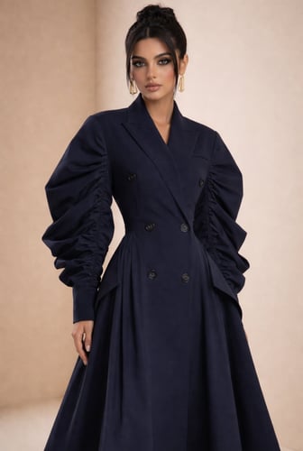 Nova Classic Navy Midi Dress