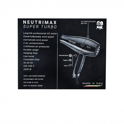 مجفف الشعر الايطالي نيوتر ماكس سوبر توربو 2600 واط...