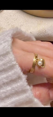 خاتم قلب لؤلؤي