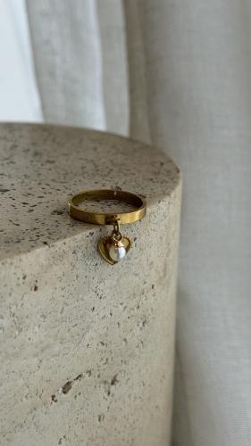 خاتم قلب لؤلؤي